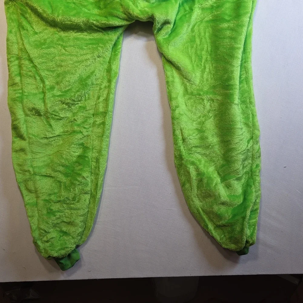 Turtle Costume Adult Medium Plush Full Zip Hooded Shell Back Zip Green Cosplay